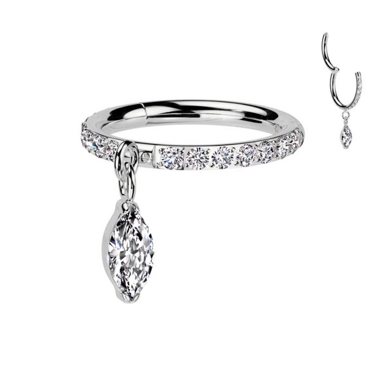 Danielle Dangle Ring Clear