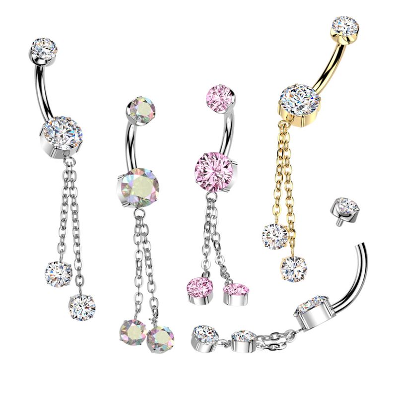 Sara Belly Ring Clear