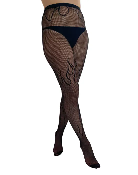Main Image Flaming Net Tights