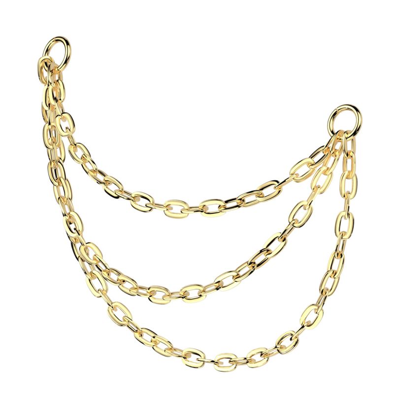 Triple Connector Chain Gold