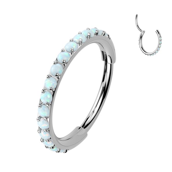 Hovedbilde Embla Opal Hinged Ring White