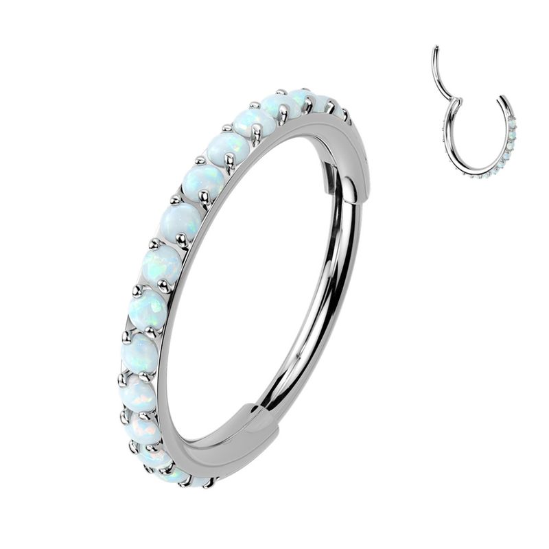 Embla Opal Hinged Ring White