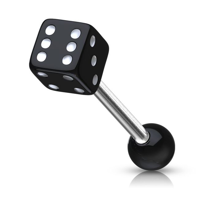 Hovedbillede Acrylic Barbell Dice Black