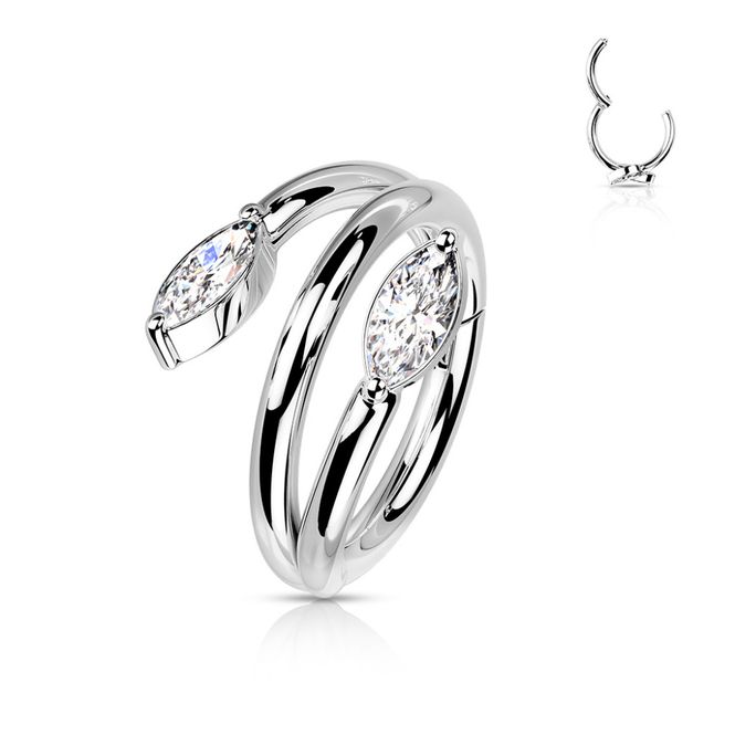 Main Image Danielle Twist Hinged Ring ...