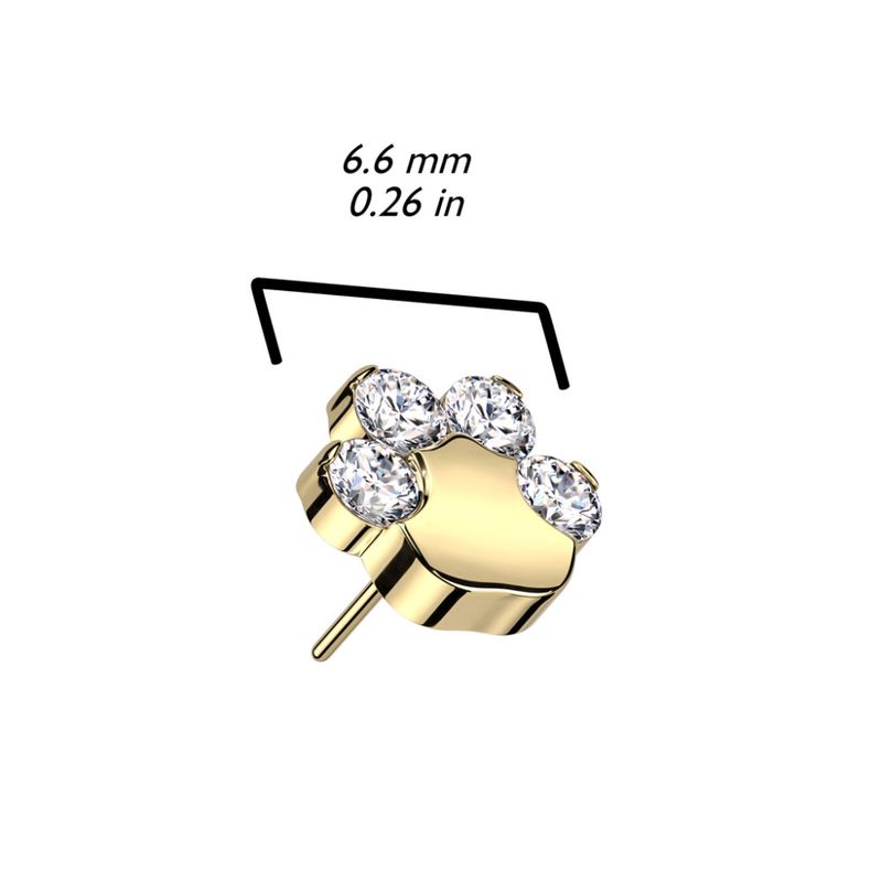 Paw Crystal Push-fit Pink