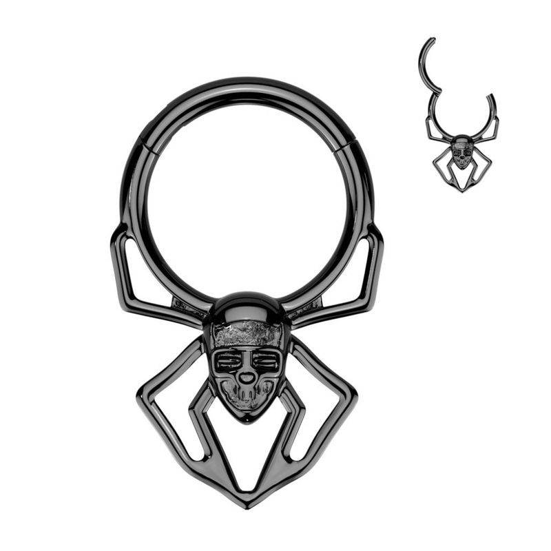 Skullera Hinged Ring Black