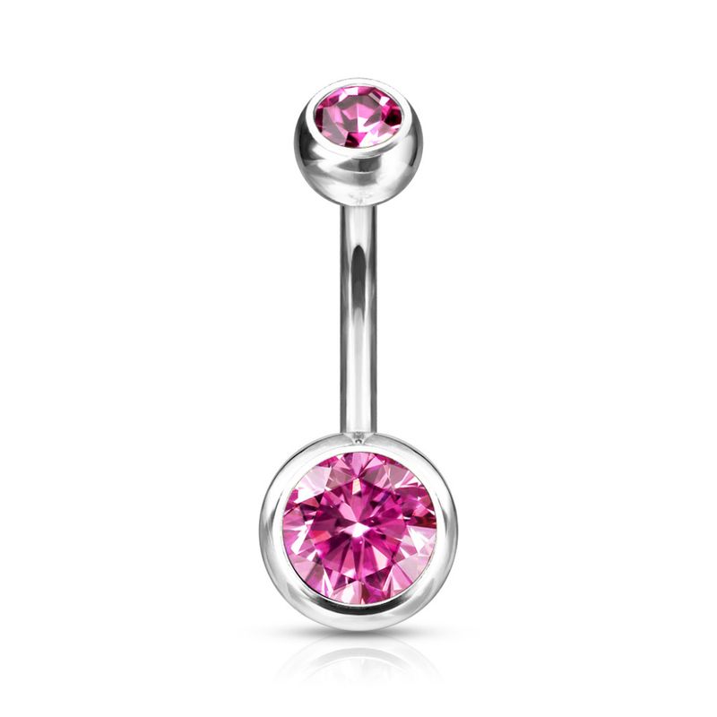 Petite Titanium Belly Ring Pink