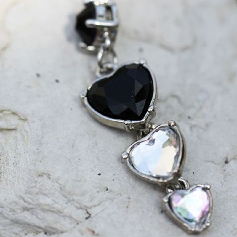 Gem Hearts Belly Ring 