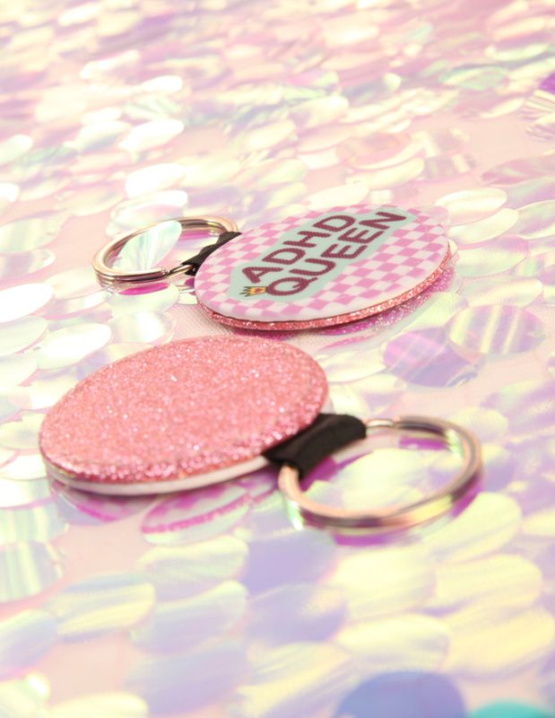 ADHD Queen Keyring