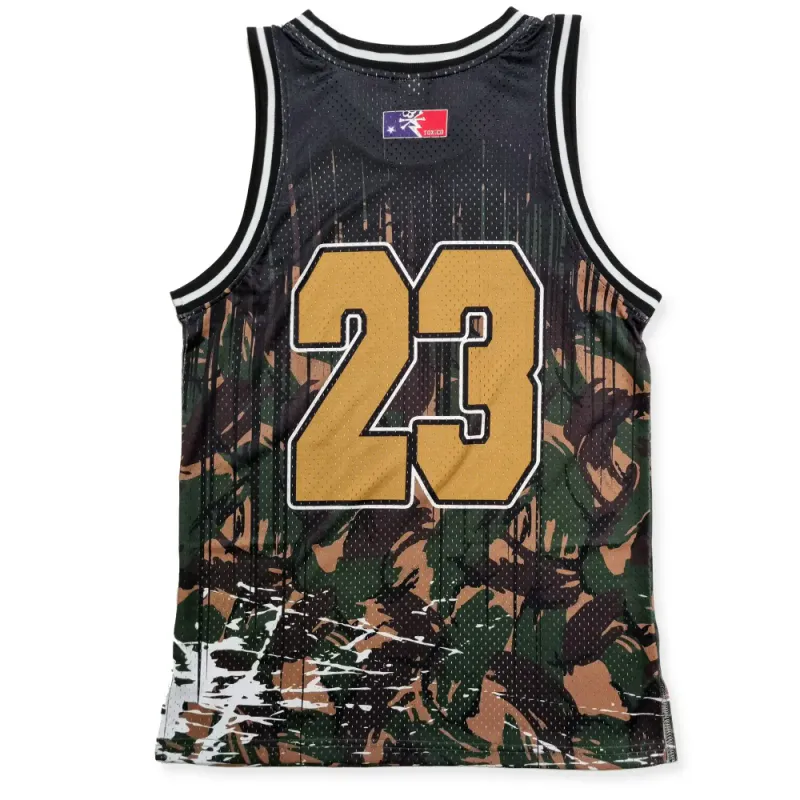 Camo Skull Cross Mesh Tank