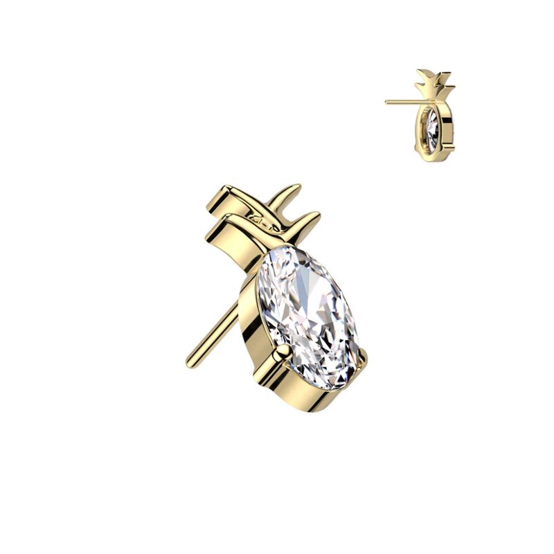 Pineapple Push-fit Gold Clear