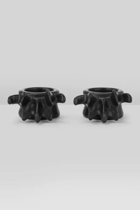 Ossuary Tealight Holder Black (Set Of 2)