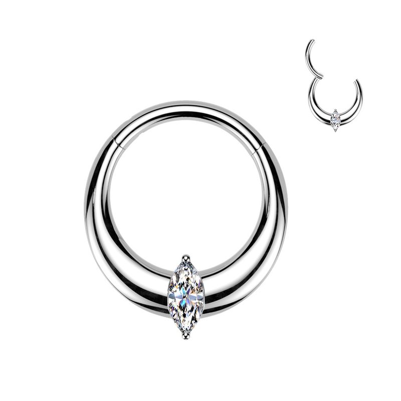 Danielle Eclipse Hinged Ring Clear