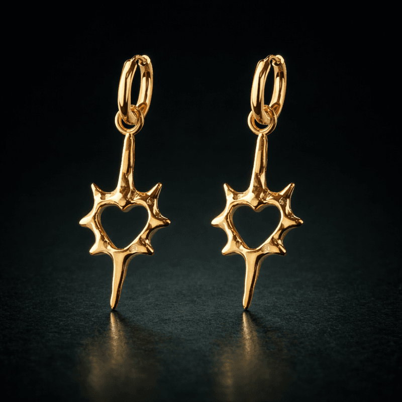 Little Hoops Venom Heart Gold