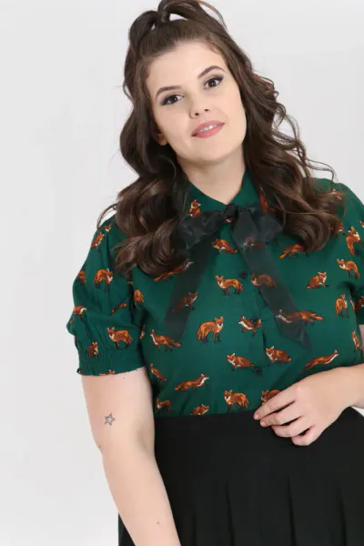 Hovedbilde Vixey Fox Blouse Dark Green