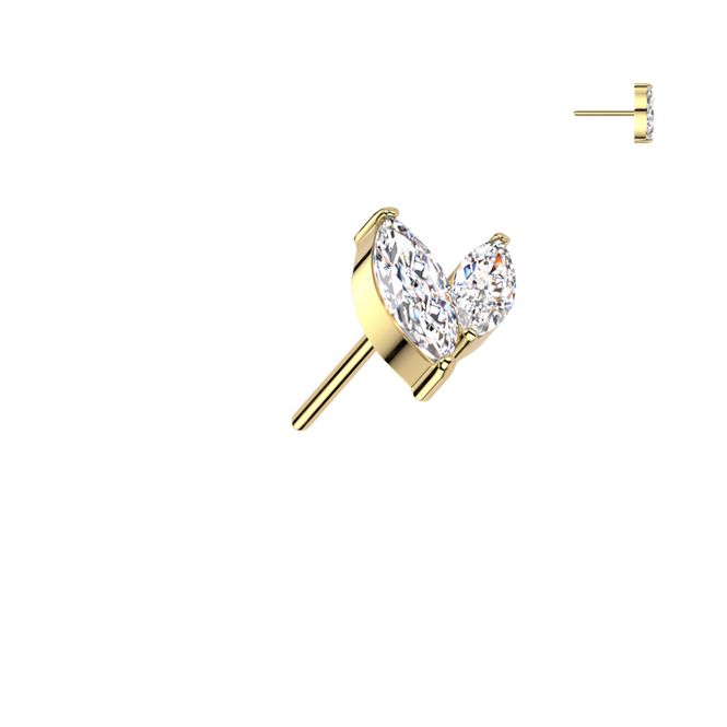 Hovedbillede Danielle Double Push-fit Gold ...