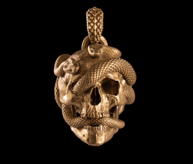 Main Image Skull & Snake Pendant