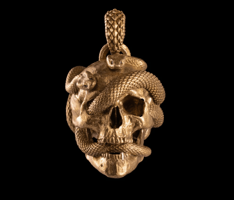 Skull & Snake Pendant