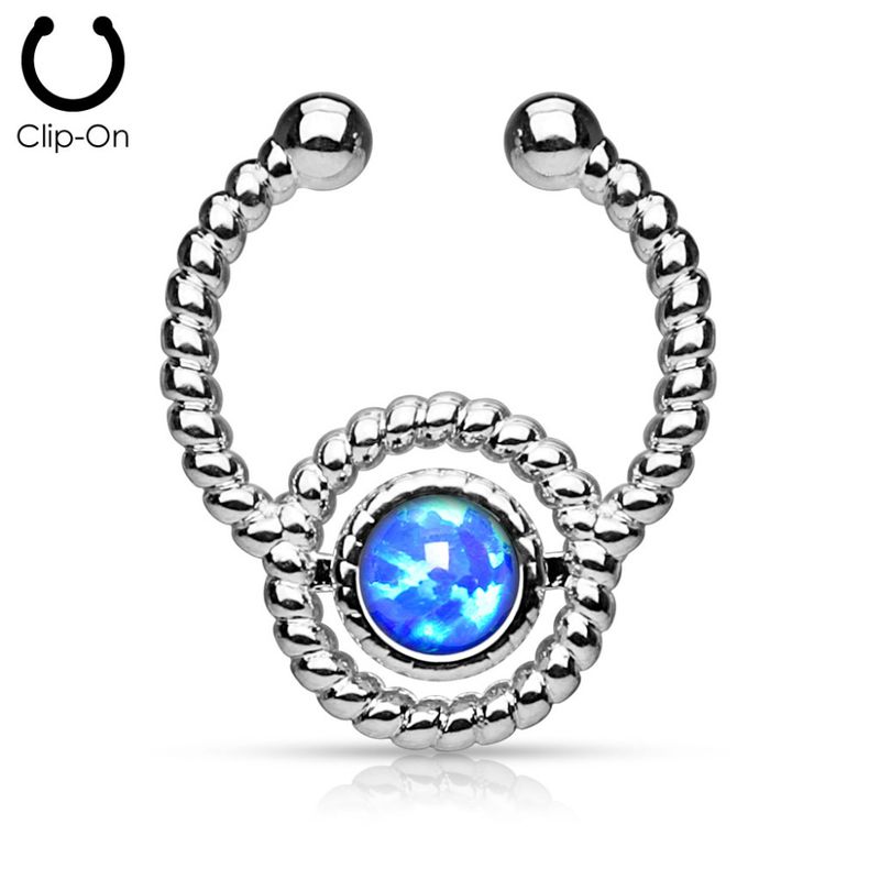 Fake Septum Opal Blue