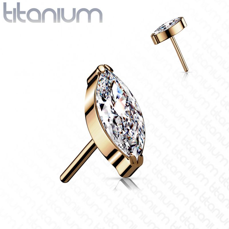 Danielle Push-fit Rose Gold Clear