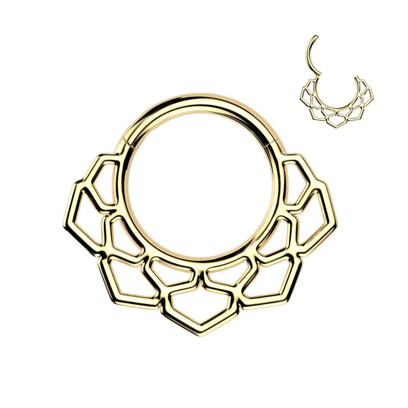 Cone Hinged Ring Gold
