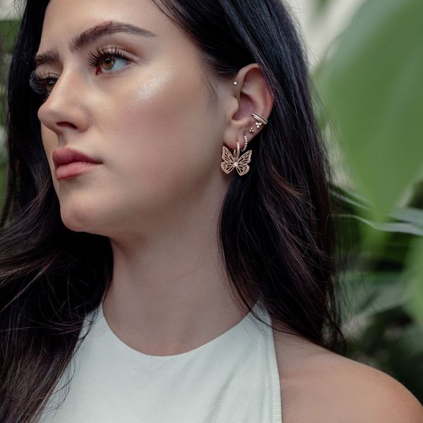 Hovedbilde Little Butterfly Hoops Black