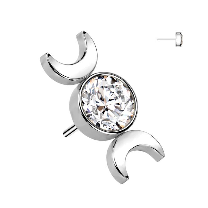 Hovedbilde Moon Phase Gem Push-fit Clear
