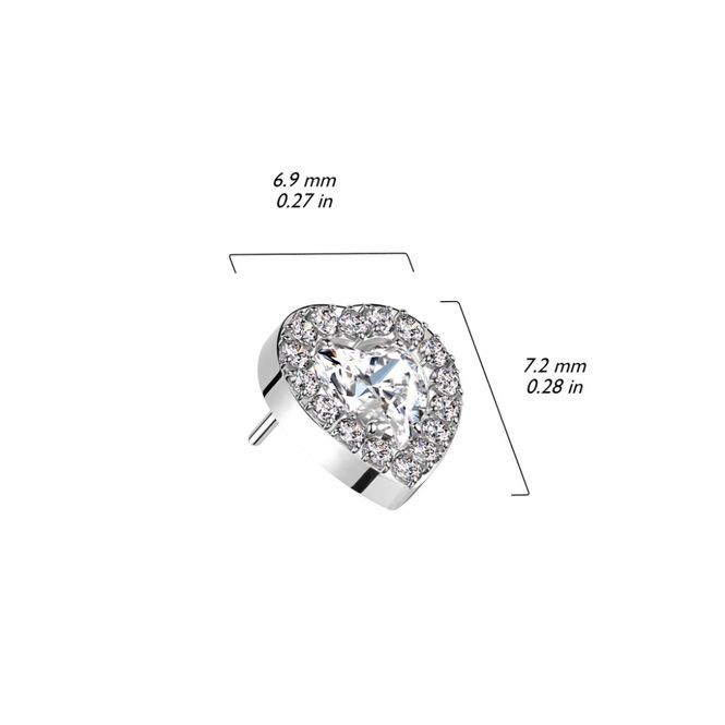 Hovedbilde Aleah Heart Push-fit Clear