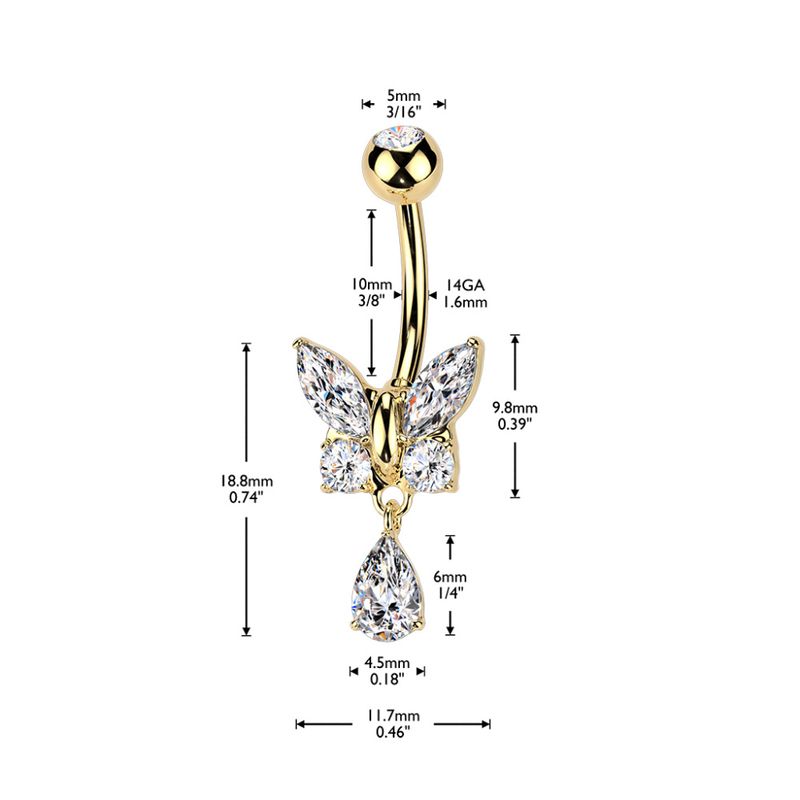 Rea Butterfly Belly Ring 