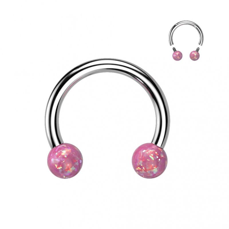 Circular Barbell Opal Pink