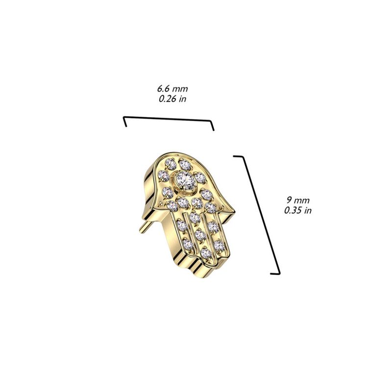 Hamsa Push-fit Gold Clear