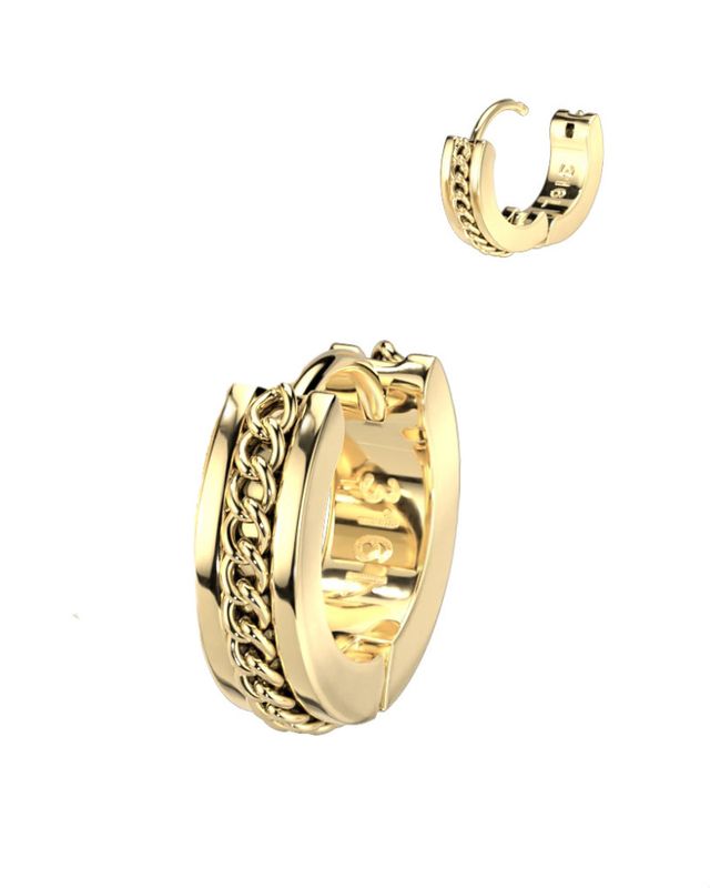 Hoop Earring Chains Gold